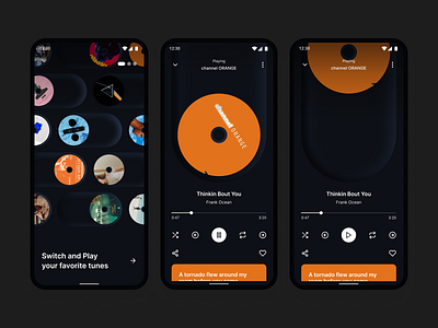 Switch and Play - Music Player darkmode design music play simpleui spotify switch ui uidarkmode uidesign uiux uiuxdesign uiuxdesigner webdesign