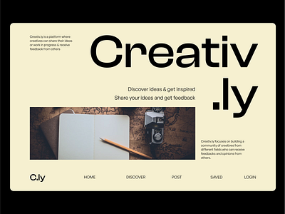 Creativ.ly - Landing page design creative home page landing ui web web design website