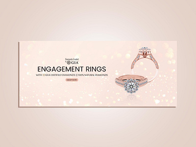 Engagement Ring Banner Design diamond digital banner engagement ring gemstone gia jewellary website banner