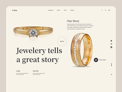 Landing page Design for Jewelry Store! branding comcept design figma jwelery landingpage ui userexperience userinterface ux