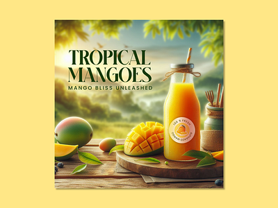 Summer Poster alphanzo juice mango product productposter socialmediaposter summer summervibes