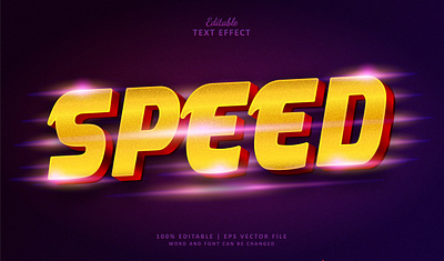 Text Effect Speed fast flash motor neon speed