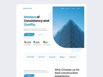 Landing Page design for Real Estate branding construction dribbble figma landingpage latest realestate trending ui userexperience userinterface ux