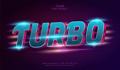 Text Effect Turbo chrome flash motion graphics motion picture nos space speed turbo