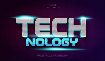 Text Effect Technology blue flash motion picture space tech technology text effect