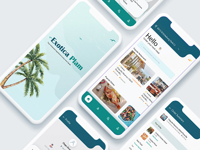 Exotica Plam Mobile Application Design application design design mobile ui design ux design