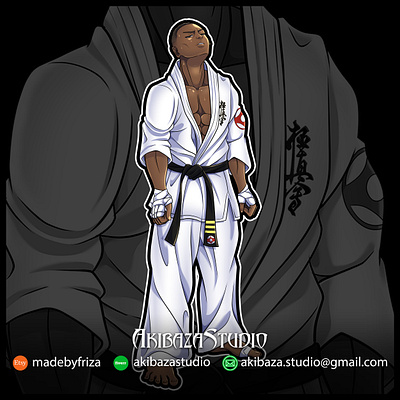 Brooklyn Karate T-shirt Design by Akibaza Studio anime characterdesign illustration karate merchandise t shirt