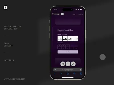 Inspotype - Mobile version animation color mobile typography ui web