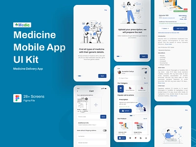 Medicine Delivery Mobile App app screen appdesign apps delivery app design full app screen medicine delivery app mobile product suvashini daliya trending design ui ui kit ui kits ui template