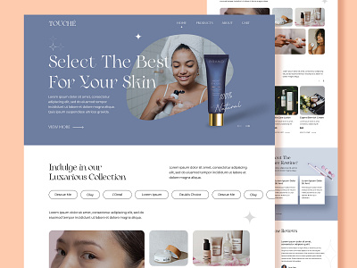 Beauty Website Design branding graphic design typography ui ux