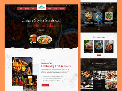 Cali Kickin Crab- Website Design branding graphic design ui ux web design