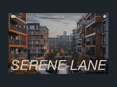 Serene Lane Property animation clean ui design interfacedesign landing landing page minimal mobile app design ui user interface uxui web webdesign website website design