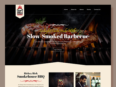 Rickey Rick Smokehouse- Barbecue Store Website Design branding graphic design ui ux web design