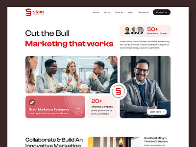 Slam Marketing Website Design branding graphic design ui ux website design