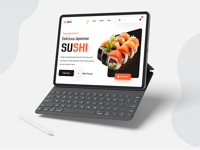 SUSHI - Japanese Food Website Design adobe illustrator adobe photoshop adobe xd app design figma food delivery food design food website design sushi food ui user design user experience website design