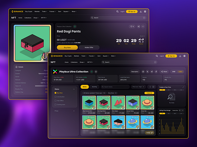 Binance Crypto App | NFT app binance crypto design figma graphic design nft ui ux web