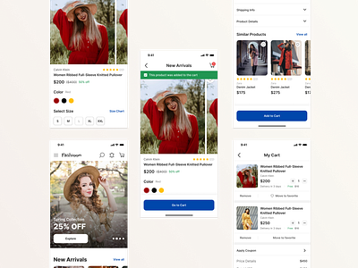 Fashion E-Commerce App app design e commerce fashion mobile app ui ux