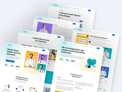 Medical Website 3d adobe xd animation appointment branding doctor appoitnment figma design graphic design health healthcare landing page design logo medical landing page medical website motion graphics saas ui uiux design webapp design website