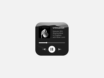 UI Breakfast Podcast Widget design concept music player player podcast widget widget design