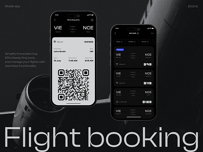 Flight booking app 2024 app app design application book booking dark design flight mobile product ui ui design ux ux design