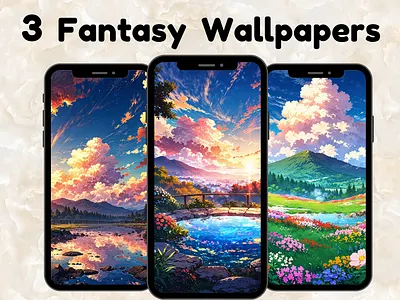 3 Fantasy Wallpaper 3d abstract art aesthetic aesthetic print aesthetic printable aesthetic wall art animation artist branding design graphic design illustration logo motion graphics ui