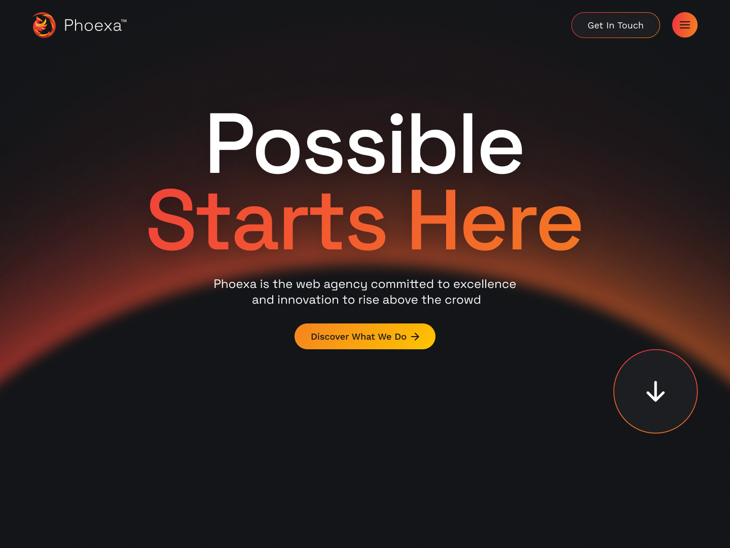 Phoexa Creative Digital Agency Landig agency branding design hero section illustration landing landing page logo typography ui ux web agency web design website