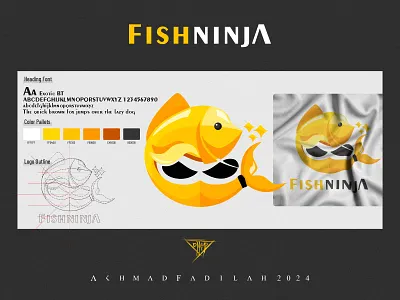 Fish Ninja Logo Identity brandidentity branding fishninja graphic design graphicdesign hitvmku illustration logo logodesign logodesigner logovector ninja visualedentity