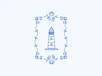 Logo Design for Coastal Seafood Restaurant branding design frame illustration lighthouse logo menu outline restaurant restaurant branding seafare vector