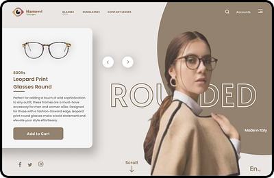 Spotty Specs: See the World with Wild Style! 3d add to cart branding canva cart design designing figma glasses graphic design graphics order promotion scroll ui ui design uiux ux ux design