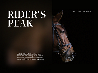 Animation of the webpage 'Rider's Peak Riding Club' animation branding design motion ui ux web design webdesign