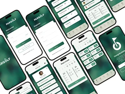 FARGOLF App UX/UI app app ui app ux branding figma golf graphic design moobile app ui ux uxui
