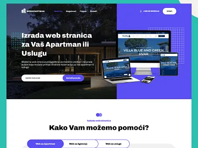 WebApartman.com apartment direcctory graphic design hotels real estate services villas wordpress