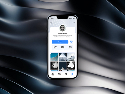 Social media app profile dailyui ui