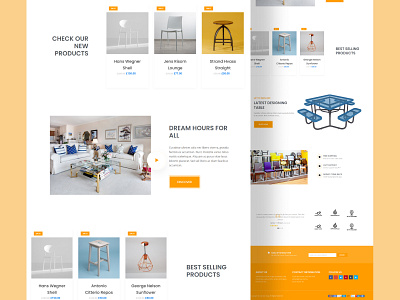 Furniture landing page design, ui ux, website design ecommerce furniture website ui woodmart