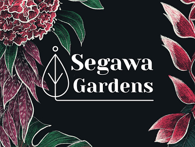 Segawa Gardens logo brand design branding illustration logo design product design