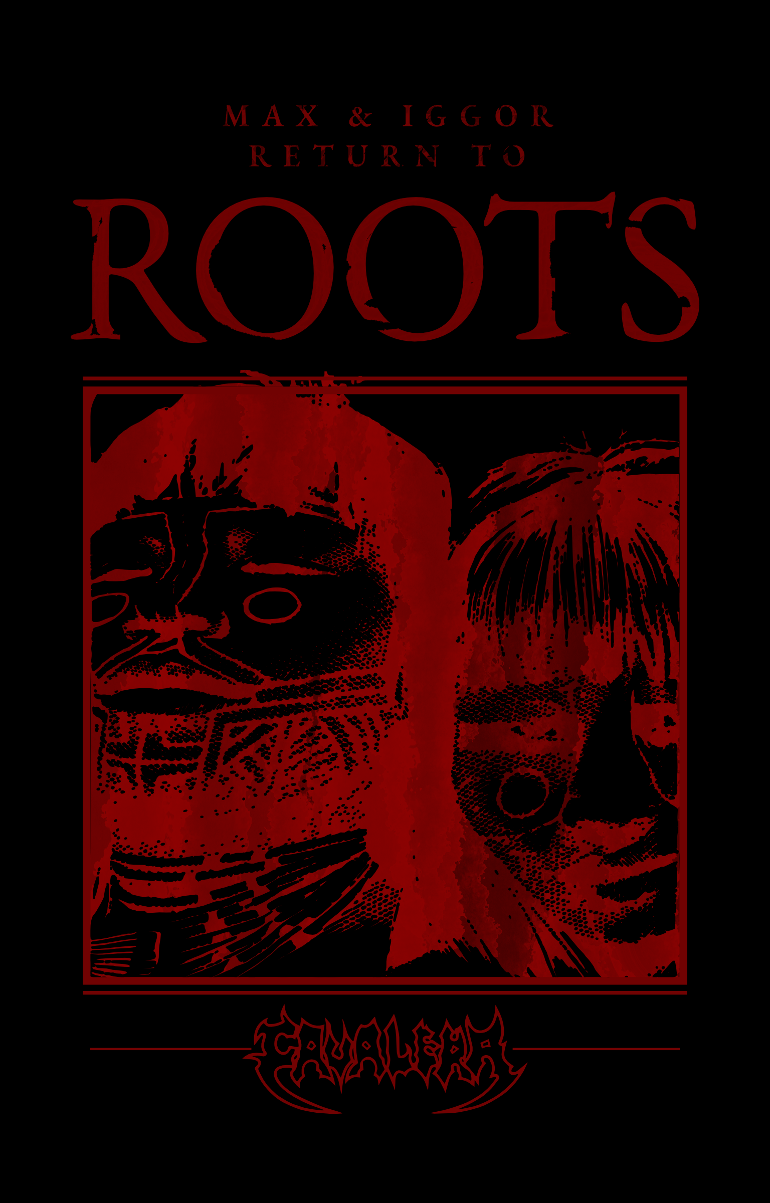 ROOTS red cavalare graphic design illustration metal poster red sepultura typography vector