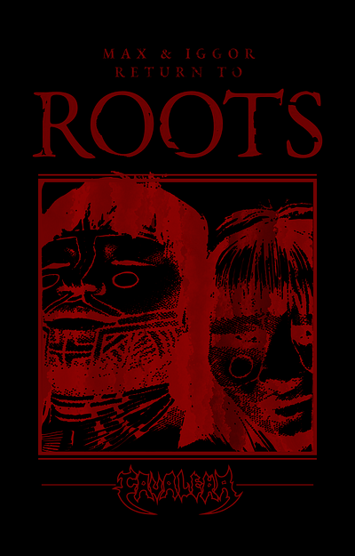 ROOTS red cavalare graphic design illustration metal poster red sepultura typography vector