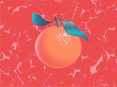 Fresh Orange adobe illustrator brand branding color design florida food fruit illustrator leaf leaves orange packaging red shiney teal vector