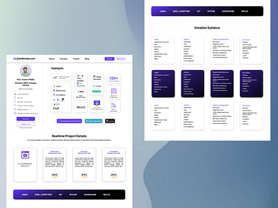 Revamp of course page branding color theory course design devops education landing page logo teacher typography ui ux