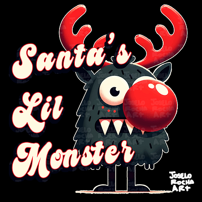 Funny Christmas T-Shirt: Santa's Little Monster seasonal wear