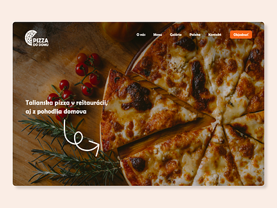 Pizza restaurant branding ui