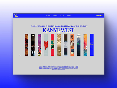 KANYE WEST LANDING PAGE: Magnetic Scrolling UI prototype kanye west kanye west website motion design ui ui design ui ux ux animation web design