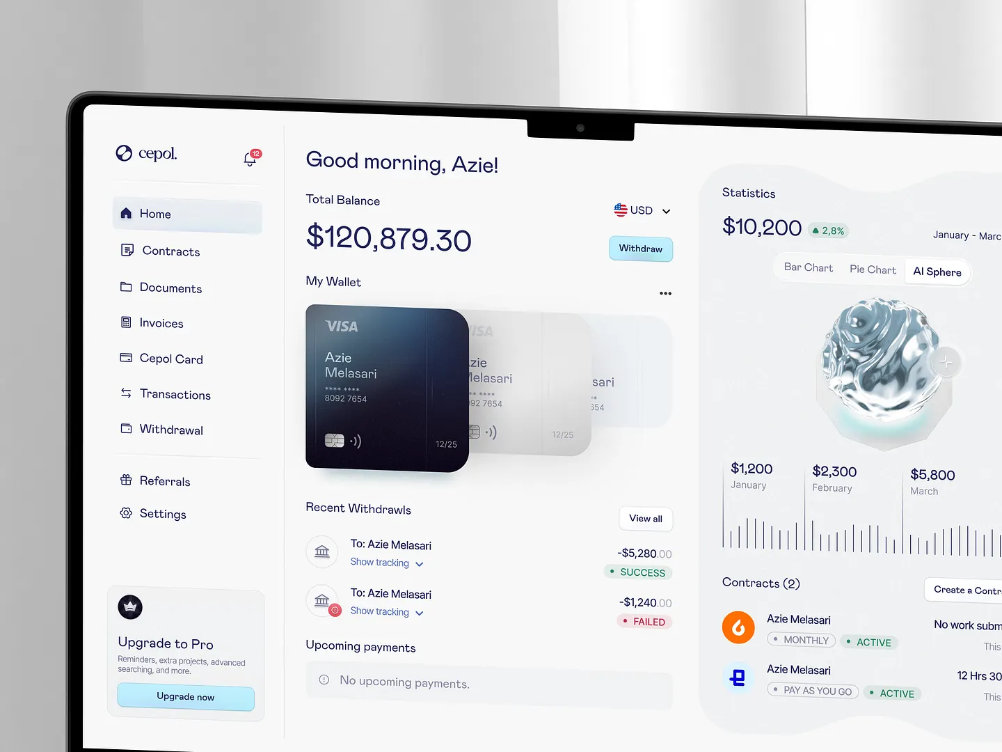 Modern Finance Website Design: Cepol Web App Overview