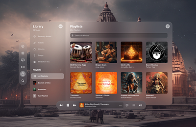 Vision Pro - Apple Music App UI Concept ft. Santhana Dharma apple apple music ui ux vision os vision pro vr