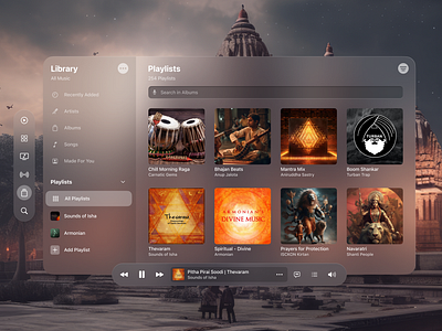 Vision Pro - Apple Music App UI Concept ft. Santhana Dharma apple apple music ui ux vision os vision pro vr