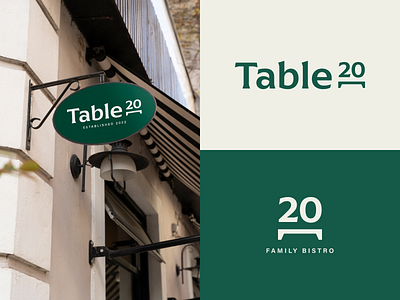 Table 20 - Family Bistro abstract bistro branding dining elegant family logo minimal modern restaurant sign table wordmark