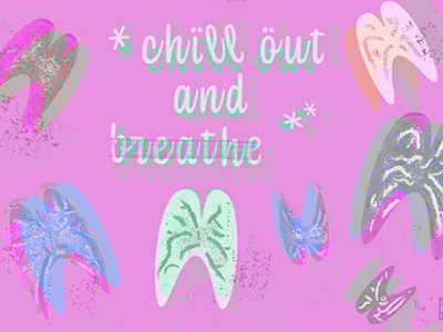 Illustration design - Chill out and breathe nr.2 brushes calm chill color palette graphic design illustration illustrator photoshop typography