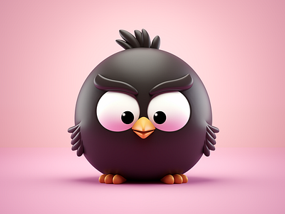 3d Cute Animated Bird | Cute Black Bird Cartoon 3d 3d bird 3d black bird 3d design angry bird 3d black bird 3d black bird seo cartoon 3d cartoon 3d bird cartoon character cartoonsaz cartoonsaz on fiverr character design cute bird 3d cute cartoon 3d cute mascot 3d increase view mascot seo seo website