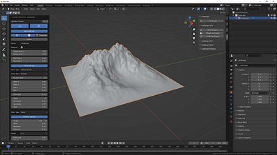 How to make Landscape and Mountains with Blender free addon 3d 3d modeling b3d blender cgian tutorial