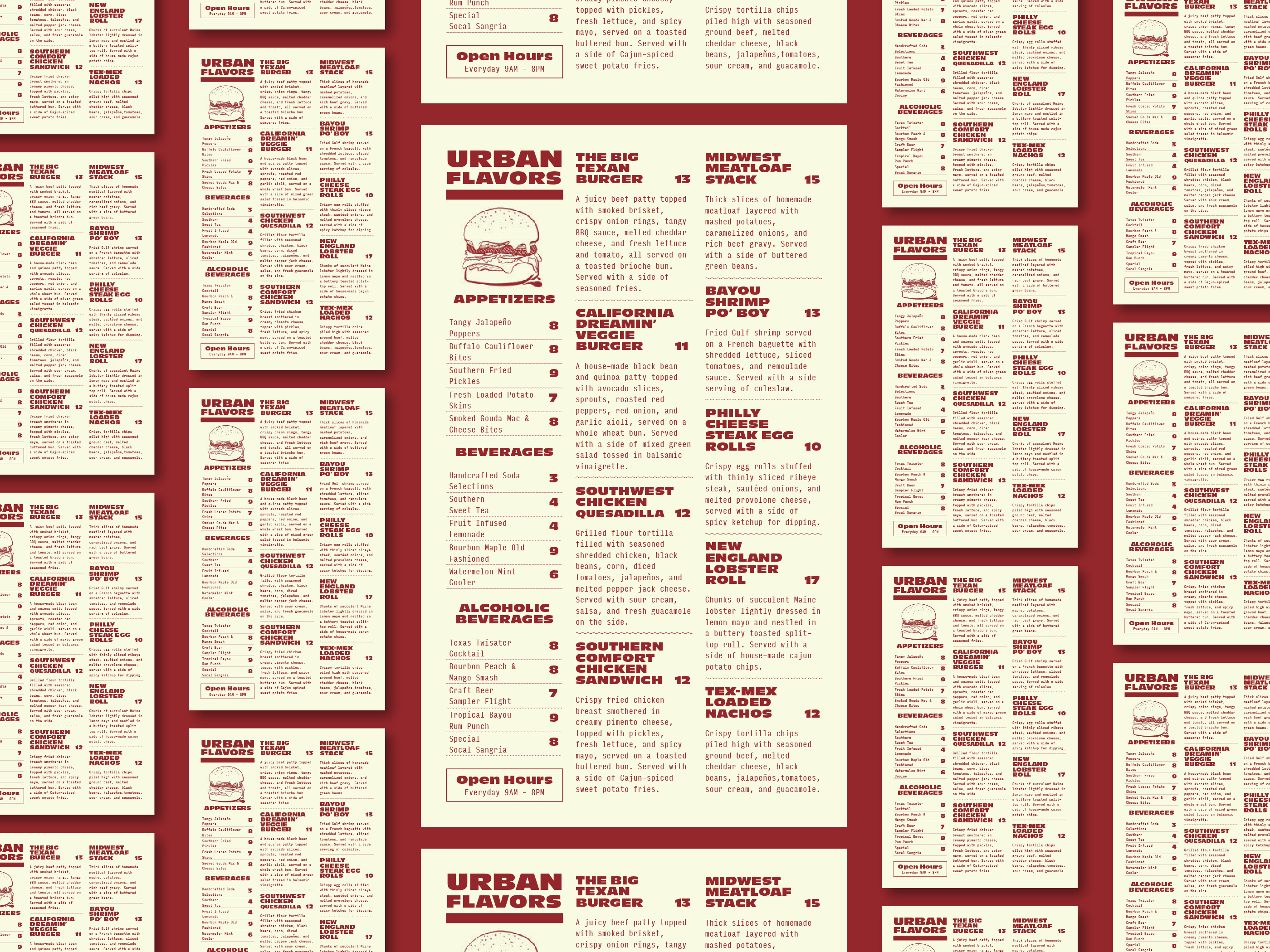 Urban Flavors Branding & Menu Design by Stacey Imanil on Dribbble